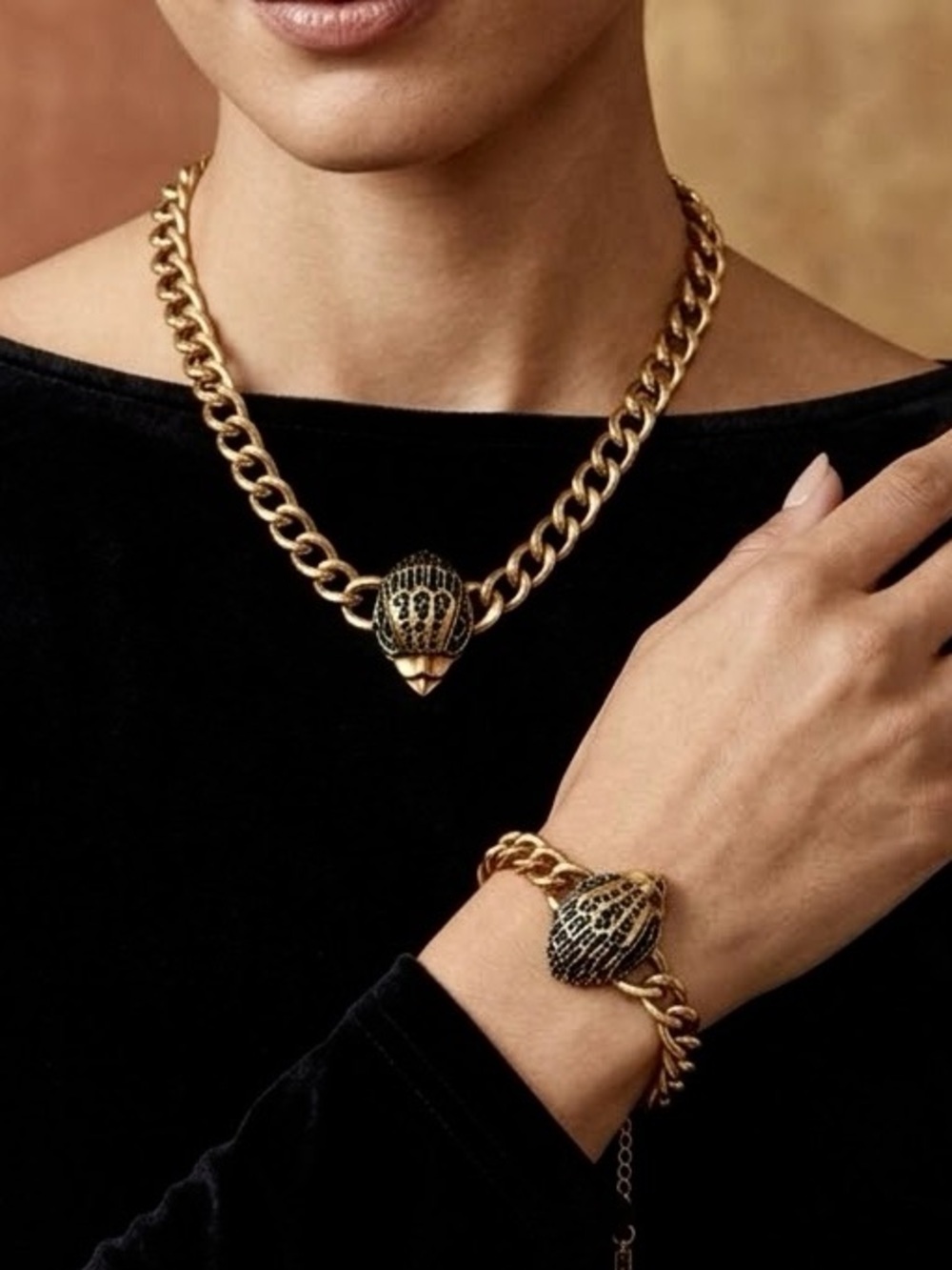 New Vintage Eagle Head necklace bracelet set